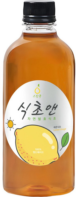 스윗쿡 식초앤 천연 자연 발효 레몬식초 수제100%, 1개, 500ml