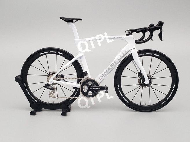 HOBBIT BIKE 1/12 프리컬러 로드바이크 미니어처 수지 조립형 자전거 모형 키트, 피나 F 화이트 (프리컬러 완성품), 1개