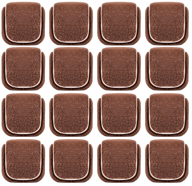 모드라이프 사각 테니스공 체어슈즈 의자발커버 층간소음방지 바닥보호, 1세트, 브라운