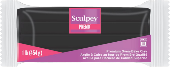 스컬피 프레모 454g (Premo 1lb) 전문가용 폴리머클레이, 검정(Black)