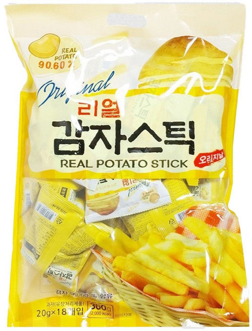 리얼 감자스틱 18p, 4개, 360g