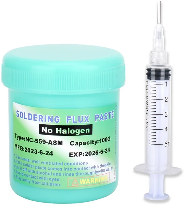 NC-559-ASM 100g 플럭스 페이스트 무연 납땜 니들 BGA 용접은 일반적으로 전화 IC PCB BGA SMD 가전제품 수리(100g)에 솔더 559 플럭스, [01] 559-100G, 1개