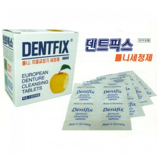 생활건강용품 틀니세정제 덴트픽스 32정 생활위생용품 개인건강용품 건강관리용품 일상건강용품, 1개입, 1개