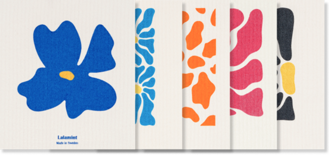 라라민트 스웨덴 셀룰로오스 키친 크로스 빨아 쓰는 행주, 1세트