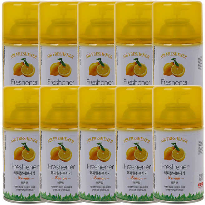 해피룸 탈취분사기향캔 280ml 레몬, 12개