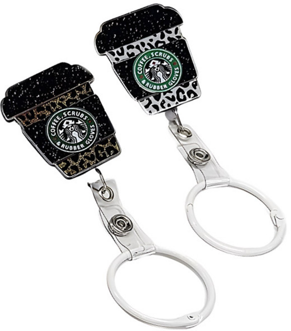 MDC 커피컵 릴홀더 2종세트 / 간호사릴홀더 사원증 테이프걸이, 2개 1세트, 1개