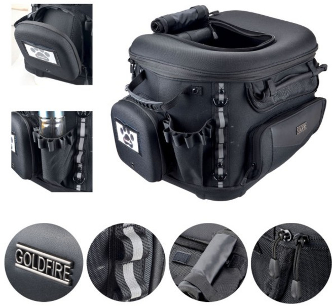 오토바이 애완동물 가방 고급 캐리어 (강아지 페그 러기지용) 랙/승객석 장착 (시시바 스트랩 포함)