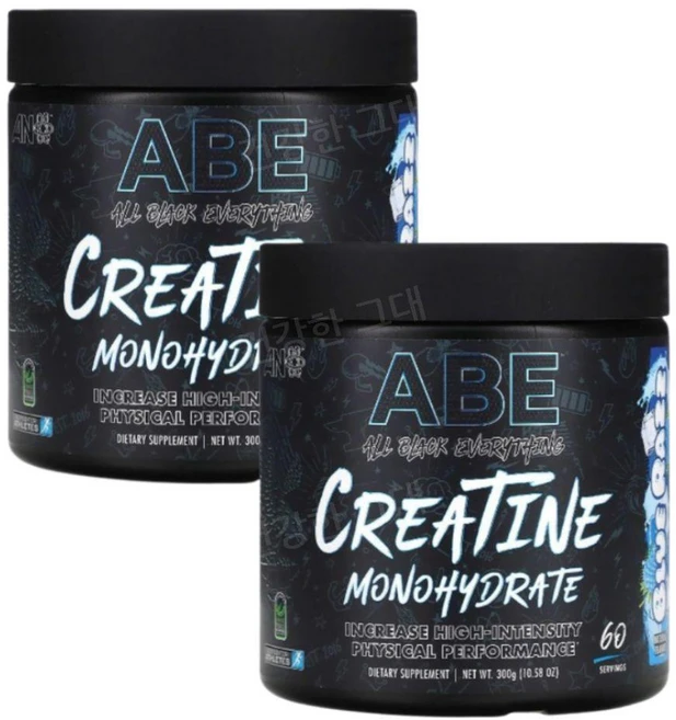 ABE 크레아틴 일수화물 블루라즈 분말 파우더 300g 2개 운동 부스터 Creatine - 쿠팡