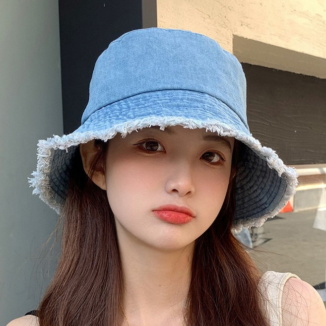 히트앤씨 4116 데님 여성 청모자 벙거지 워싱