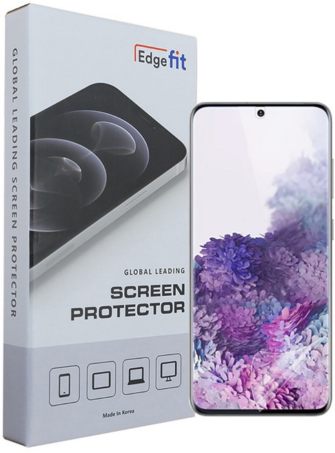 엣지핏 PET EPU 유리코팅 고투명 하이브리드 액정보호필름, 3매입