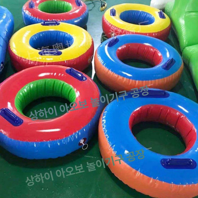 에어사다리 놀이기구 징검다리 두꺼운 삼각사다리 대회, 1개, 직경 0.8m의 두꺼워진 팽창식 범핑 링
