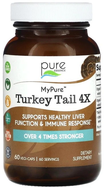 퓨어에센스 마이퓨어 터키 테일 4X 60 베지캡슐, 1개, 60정 - 쿠팡