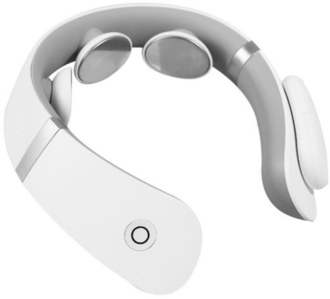 더클래식 무선 스마트 단계조절 온열기능 디스크 근육통 저주파 목 마사지기 S300, 화이트, 유아이 목마사지기