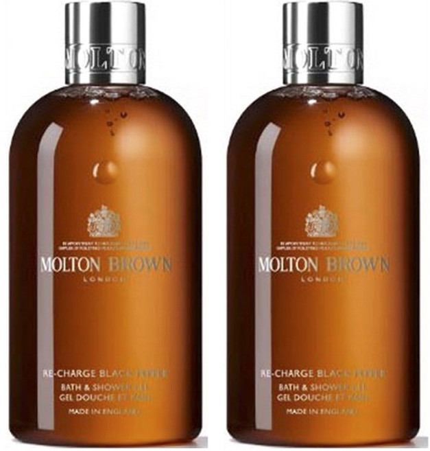 몰튼브라운 리차지 블랙 페퍼 배쓰 & 샤워젤, 2개, 300ml