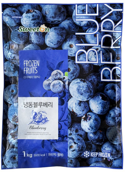 스위트온 칠레산 냉동 블루베리, 1개, 1kg