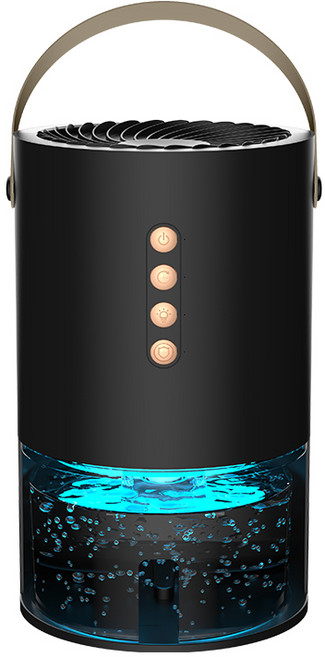 3DR 저소음 미니 제습기 원룸 화장실 욕실 옷장 가정용, 블랙