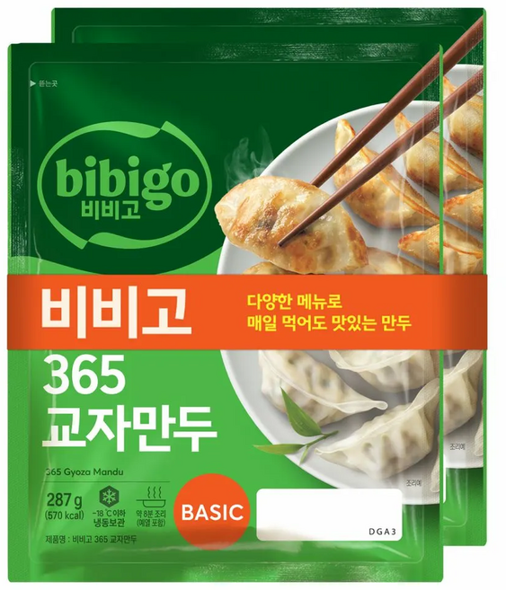 (냉동)[비비고]365교자만두, 8개, 287g