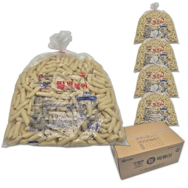 [박스] 맛플랜 비비푸드 밀 떡볶이 떡 (중) 3.5kg X 4개