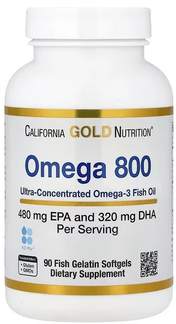 캘리포니아 골드 뉴트리션 오메가800 1000mg 30정 2팩 California Gold Nutrition Omega 800 1000mg 30 Softgels, 90정, 1개 - 쿠팡