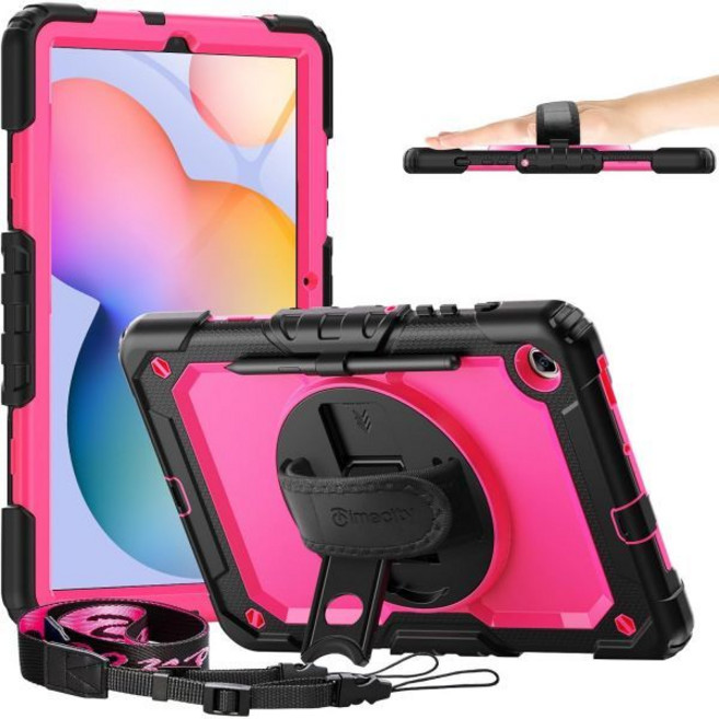 [관부가세포함] 삼성 갤럭시 탭 S6 라이트 10.4\" 2024/2022/2020용 타임시티 케이스 펜 홀더, Black+Rose, Black+Rose