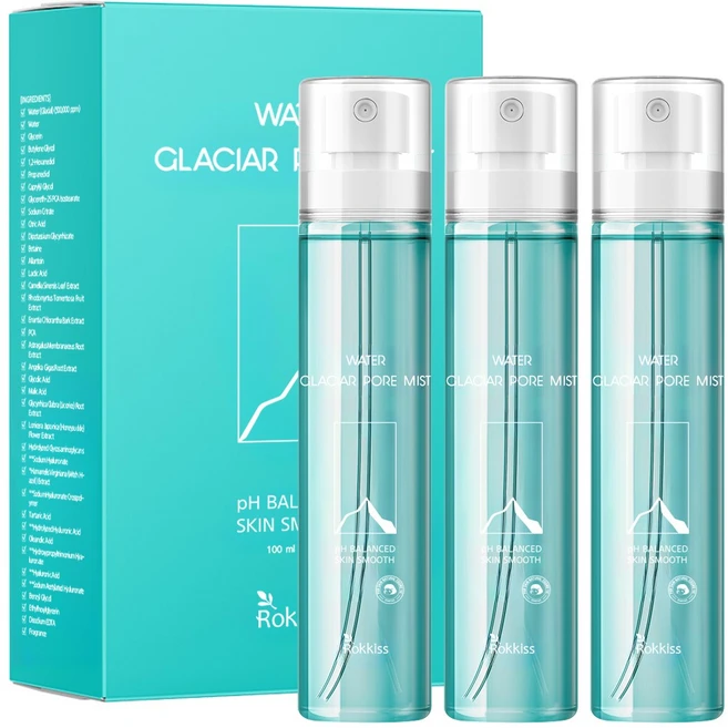 록키스 워터밤 빙하수 모공 미스트, 100ml, 3개 - 쿠팡