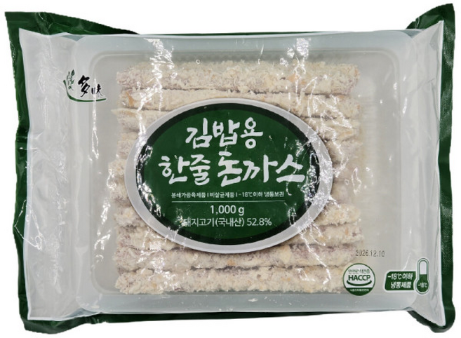 다미 김밥용 한줄 돈까스 (총/), 30개, 1kg