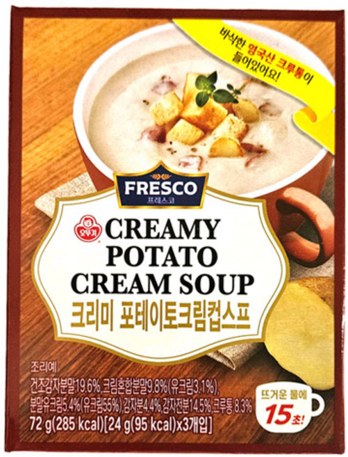 오뚜기프레스코 크리미 포테이토 크림 컵스프 3p, 72g, 2개