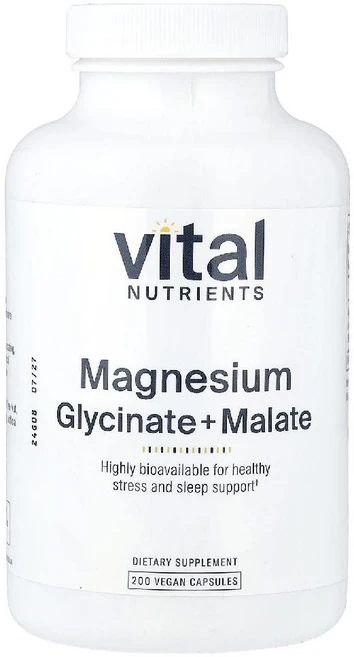 바이탈뉴트리언츠 마그네슘 글리시네이트 말레이트 240mg 베지캡슐 200정, 1개 - 쿠팡