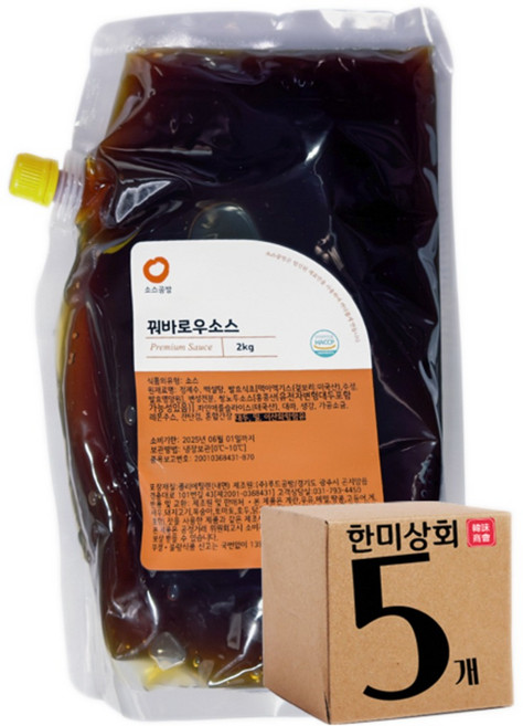 푸드공방 소스공방 꿔바로우 소스 (2Kg 5개), 2kg, 5개