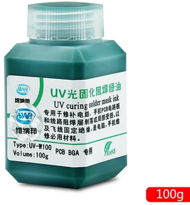 100g 그린 오일 UV 솔더 마스크 잉크 PCB SMD 회로 기판 용접 플럭스 부식성 페이스트 방지, 04 100g Green Oil