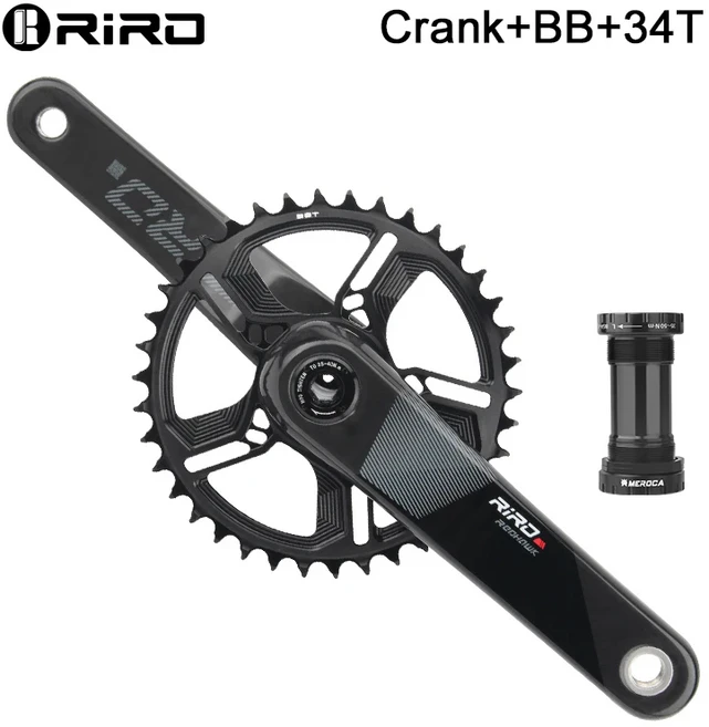 자전거 체인 RIRO MTB 탄소 섬유 크랭크 11/12 속도 다이렉트 마운트 크랭크셋 170mm 체인링 XX1 부품용 32 34 36 38T, Crank-BB-34T, 1개