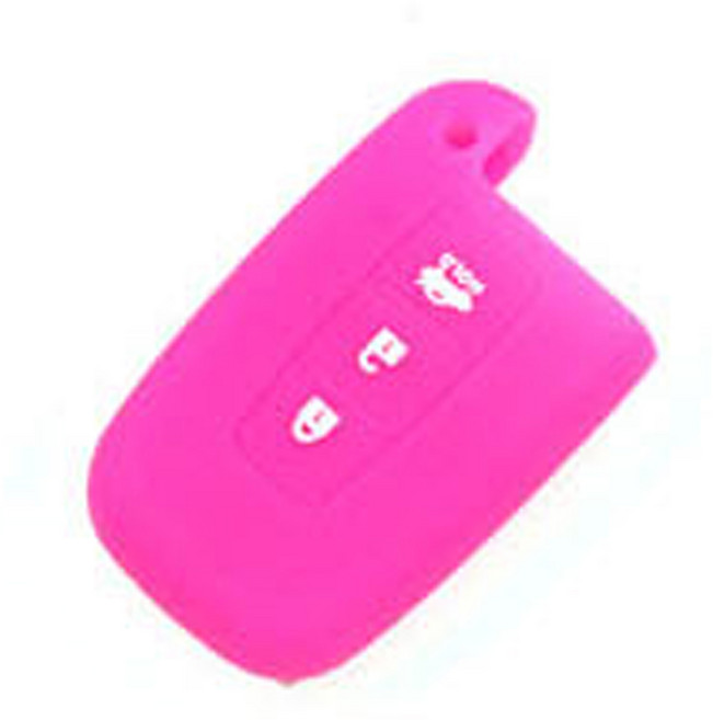공용 국산차 현대 호환 기아 호환 실리콘 키케이스, 스마트3버튼, 핫핑크, .