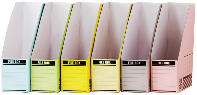 종이화일꽂이 5매/팩 종이화일박스 종이 킹꽂이 화일박스 A4, 분홍