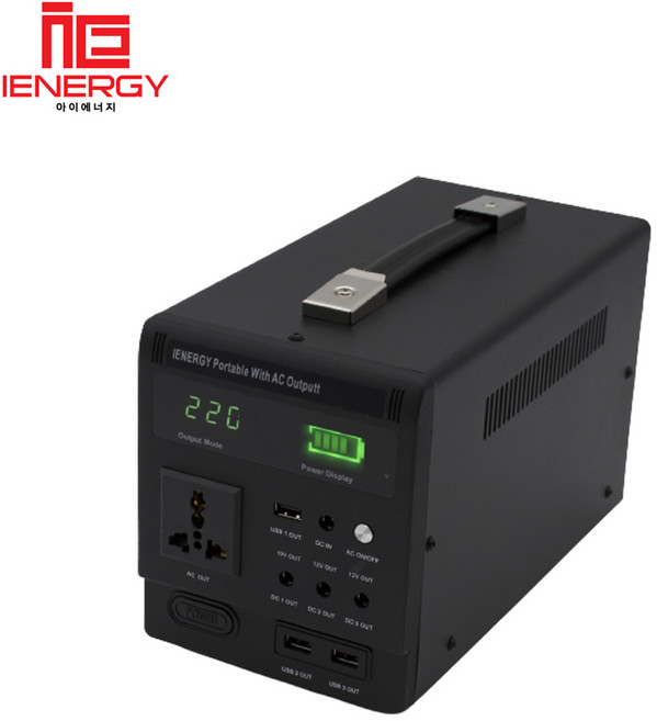 아이에너지 T12 AC220V DC12V 19V 인버터(500W) 120 000mAh 캠핑용 보조배터리