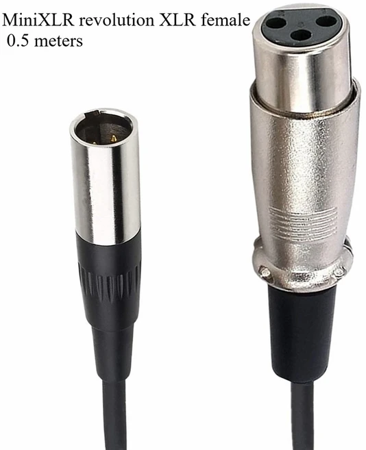 미니 XLR - XLR 마이크 케이블 미니 XLR 3핀 오디오 케이블, 05 M to F 0.5m