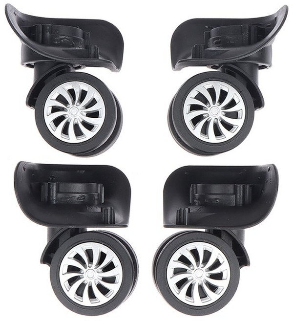 캐리어바퀴 교체 수리 부품 뜨거운 새로운 4pcs 가방 수하물 액세서리 범용 360도 회전 바퀴 트롤리 휠