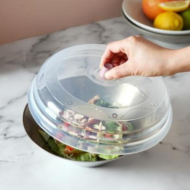 아트박스/아름다운공간 국내제작 실리콘 전자레인지 용기 접이식덮개(25cm), 본품, 1개