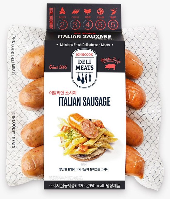 존쿡 델리미트 이탈리안 소시지 320g, 1개