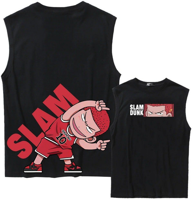 SLAM DUNK 슬램덩크 캐릭터 농구 반팔 티셔츠 나시 조끼 옷