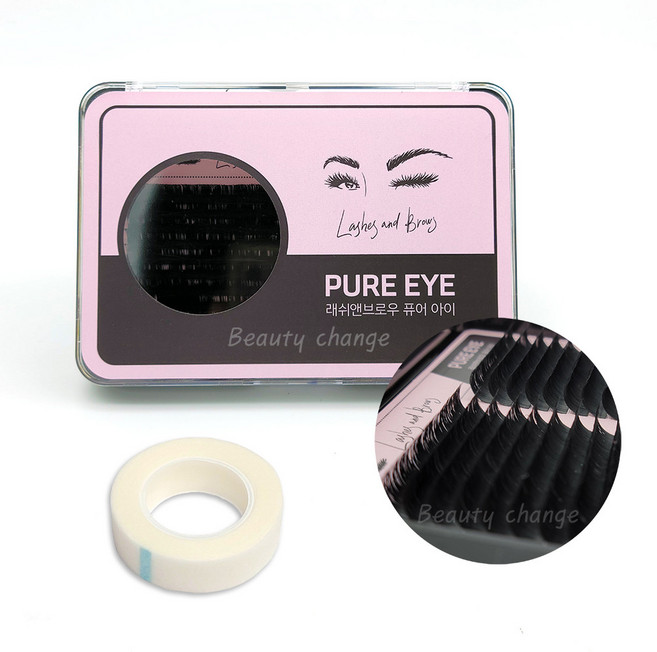 래쉬앤브로우 퓨어래쉬아이 속눈썹 플랫모 믹스 MIX J컬 JC컬 C컬 CC컬 속눈썹연장재료, 1개, C컬 0.20 MIX