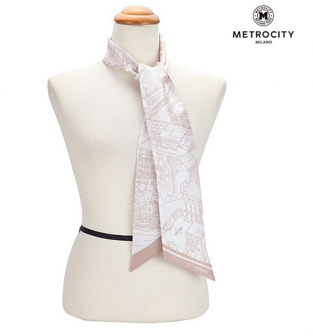[백화점 정품] 메트로시티 25FW 티아모 실크 미니 스카프 MSFS-5007