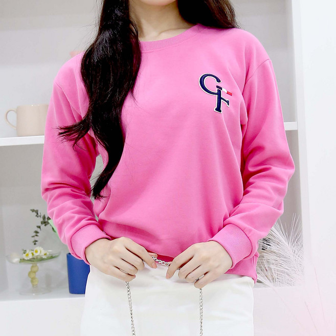 여자친9 래터링 볼륨자수 빅사이즈(S~2XL) 소프트 맨투맨 국내제작-26칼라