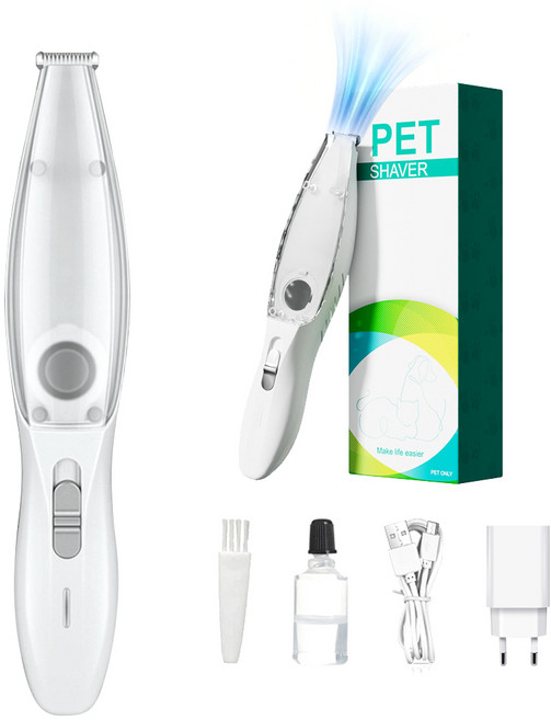 NUTRIVIO 흡입식 반려동물 이발기 미니 고양이 강아지미용 발바닥 바리깡, 1개, 화이트