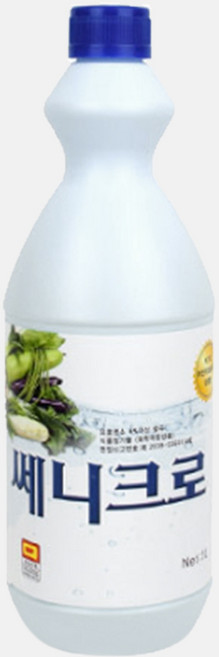 쎄니크로 차아염소산나트륨 과일 살균 세척제, 4개, 1L