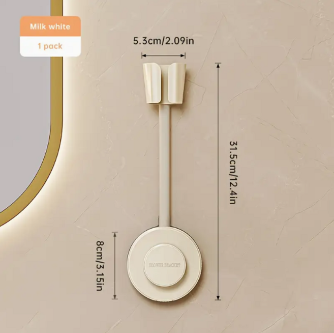 [드라이기 거치대] 리쏨 무타공 펫 드라이기 거치대 드라이어 홀더 강아지 드라이기 거치대 접착식, 아이보리, 1개