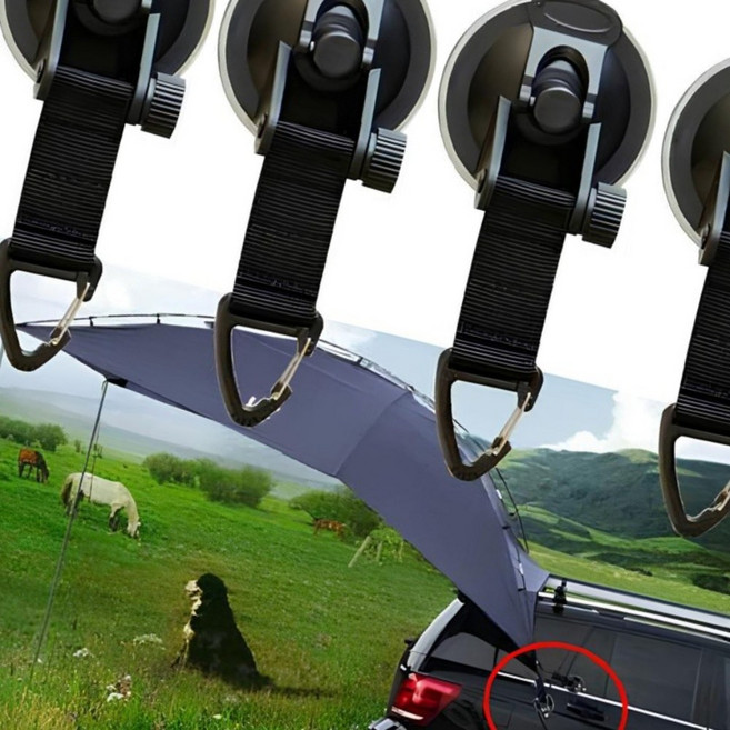 상도경몰 캠핑 차박 어닝 타프 흡착고리 접착식 후크 차박압축기 캠핑용흡착기 강력흡착고리 차량용큐방타프 1개, 상세페이지 참조