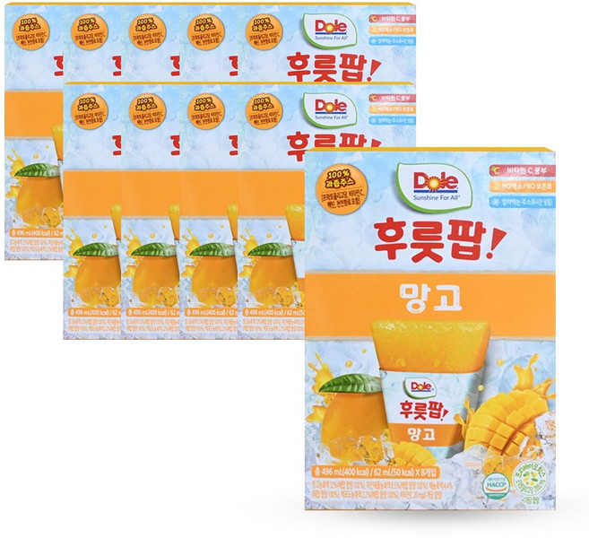 돌 망고 팝 주스, 496ml, 10개