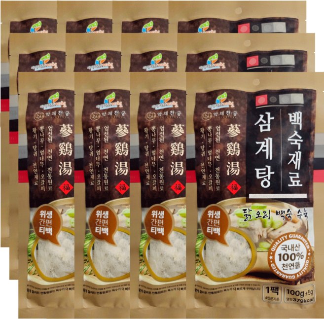 약제천궁 삼계탕재료 백숙재료 티백 한방 약재 닭 오리 수육 각종 고기요리 잡내제거 육수 국물재료, 12개, 100g
