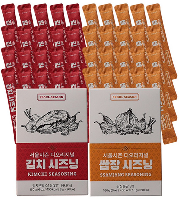 서울시즌 디오리지널 쌈장김치 스테이크 시즈닝 후리가케 저칼로리 소스 스틱 E4H301 E4H302, 쌈장시즈닝 스틱 E4H301 1박스, 160g, 1개