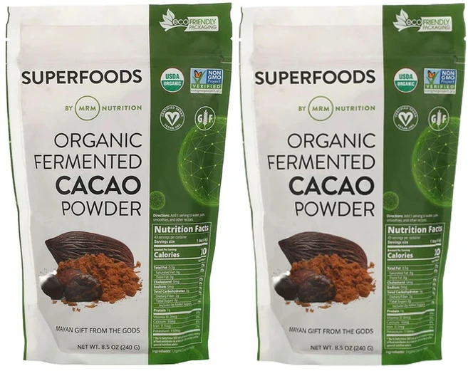 MRM뉴트리션 유기농 발효 카카오 분말 240g(8.5oz), 2개, 240g - 쿠팡